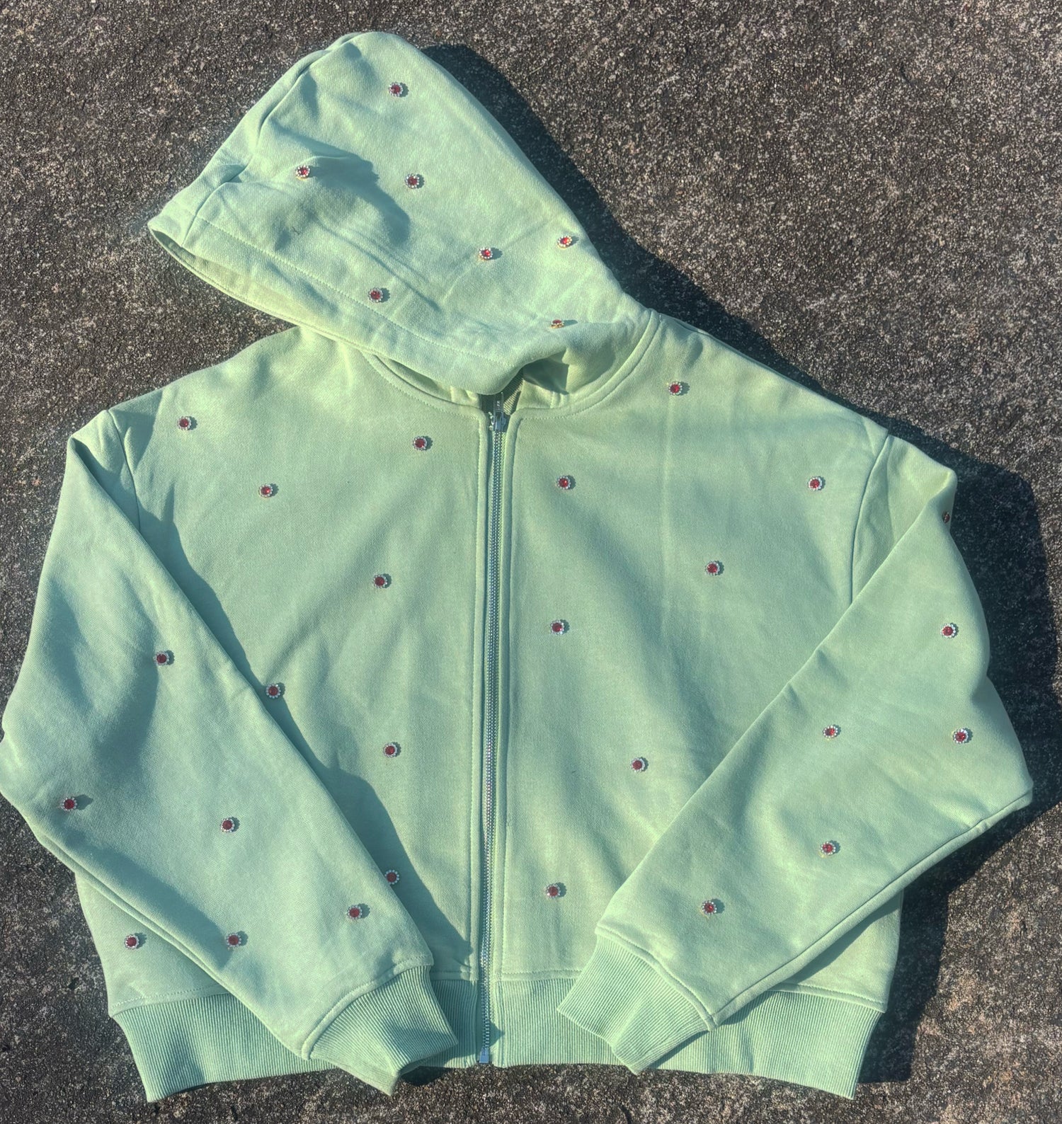 SAGE GREEN ZIP UPS